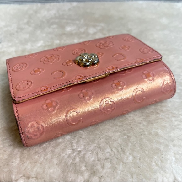 Clathas Pink Embossed Leather Wallet - Picture 3 of 11